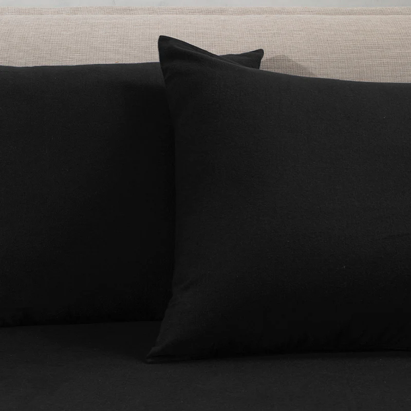 2-PACK Kussensloop Flanel - Zwart