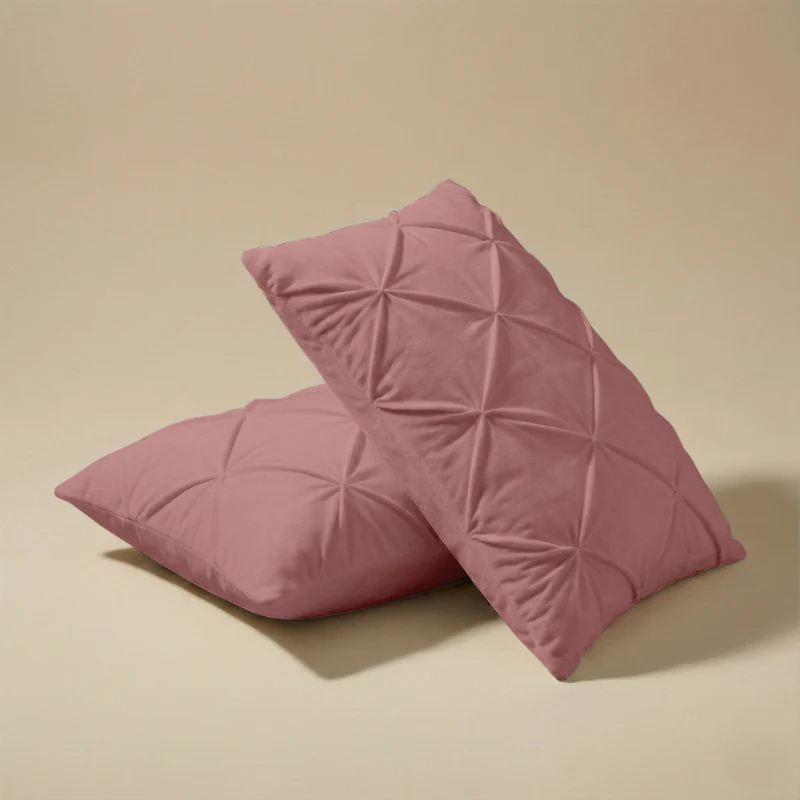 2-PACK: Kussenslopen Velvet Pintuck - Roze - Image 3