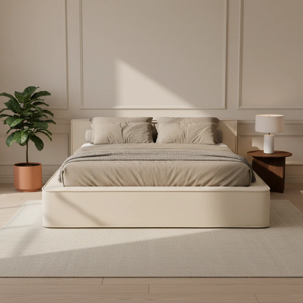 Boxspring met Opbergruimte Amour Tranquility - Velvet - Crème - Image 2