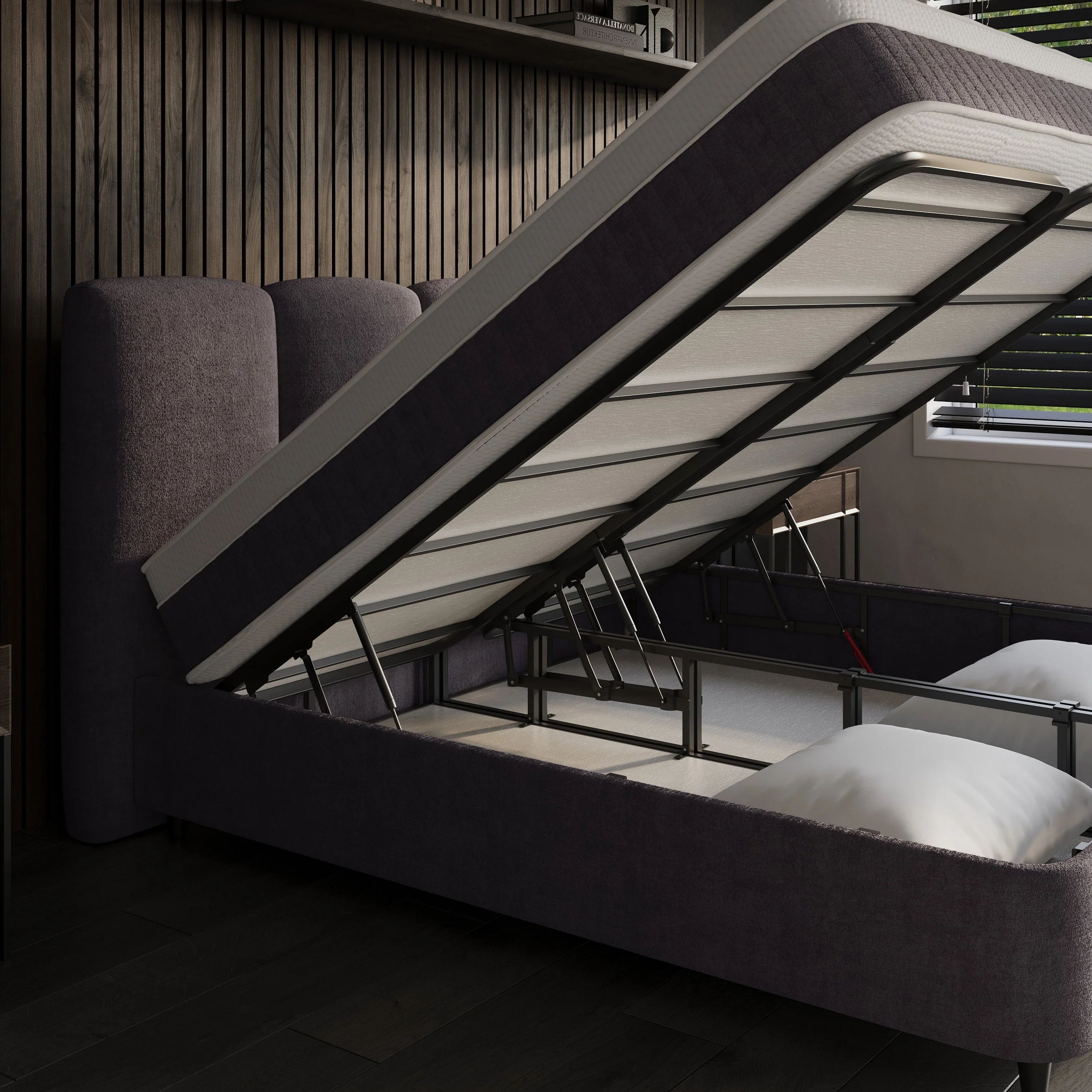 Boxspring met Opbergruimte - Allure - Antraciet - Image 8
