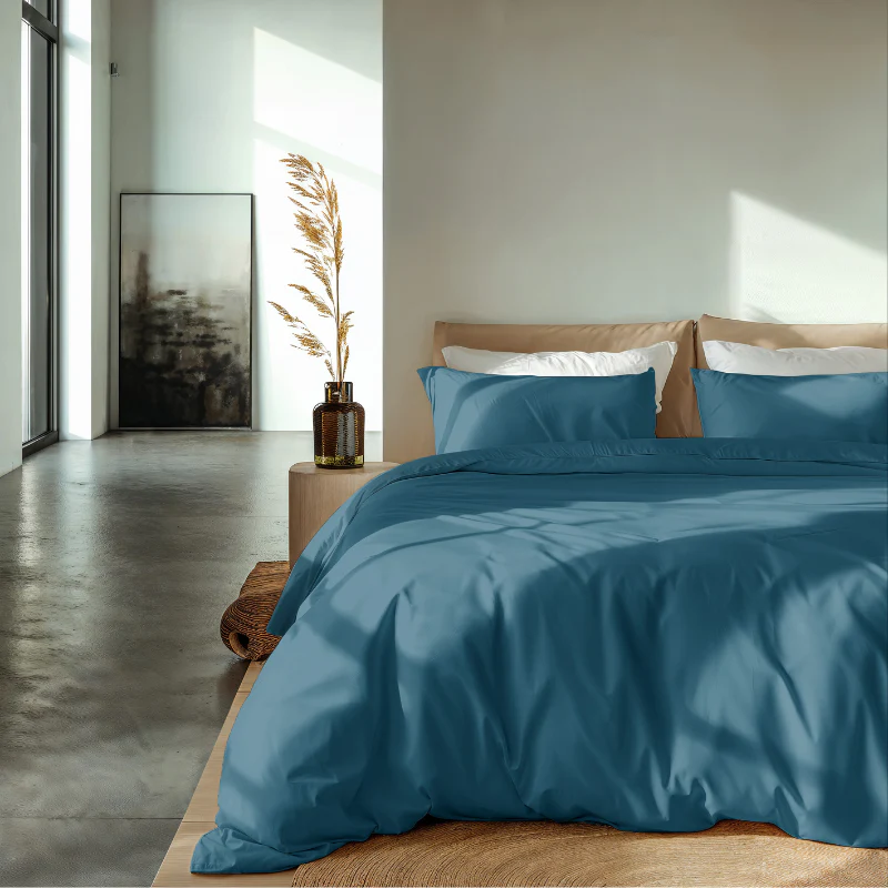 Dekbedovertrek Katoen-Percale - Blauw - Image 2