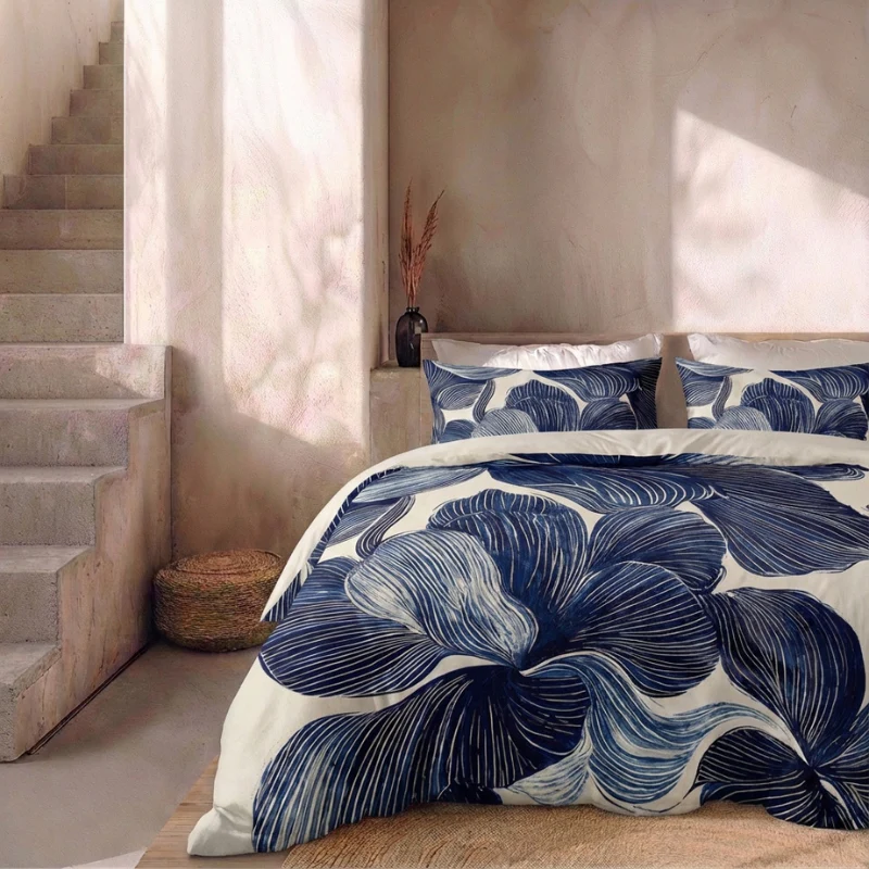 Dekbedovertrek Percale Katoen - Indigo Blend