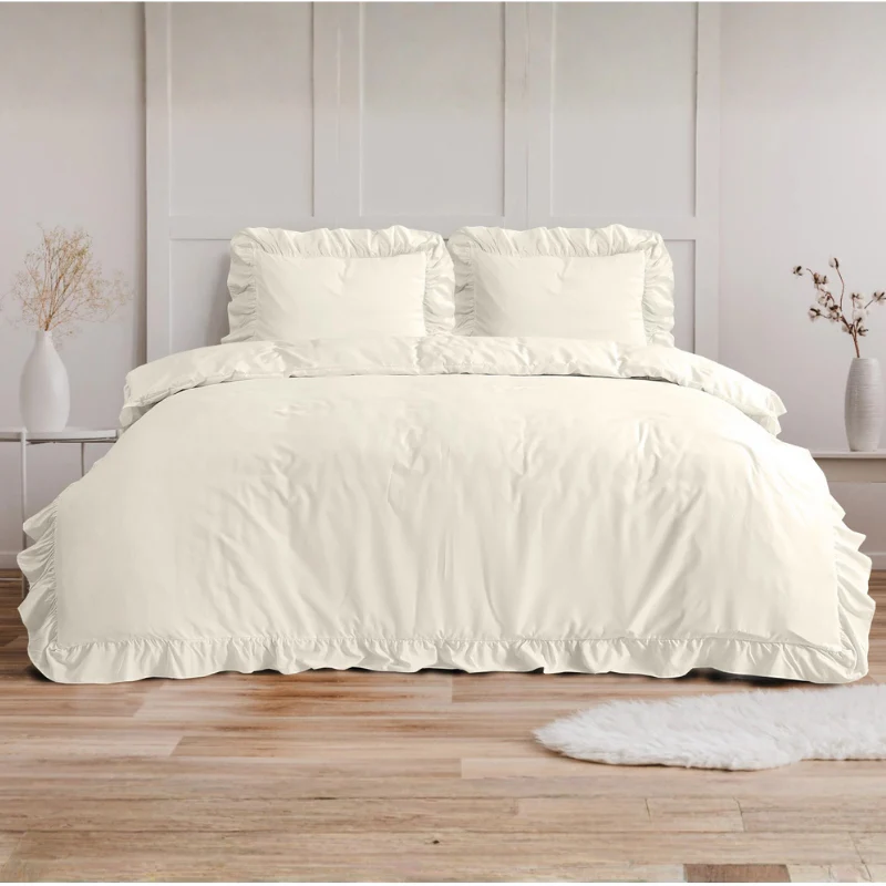 Dekbedovertrek Ruffles - Creme