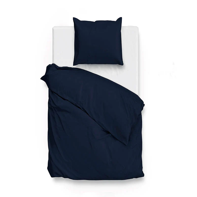 Dekbedovertrek Katoen-Satijn - Satinado - Navy Blue - Image 5