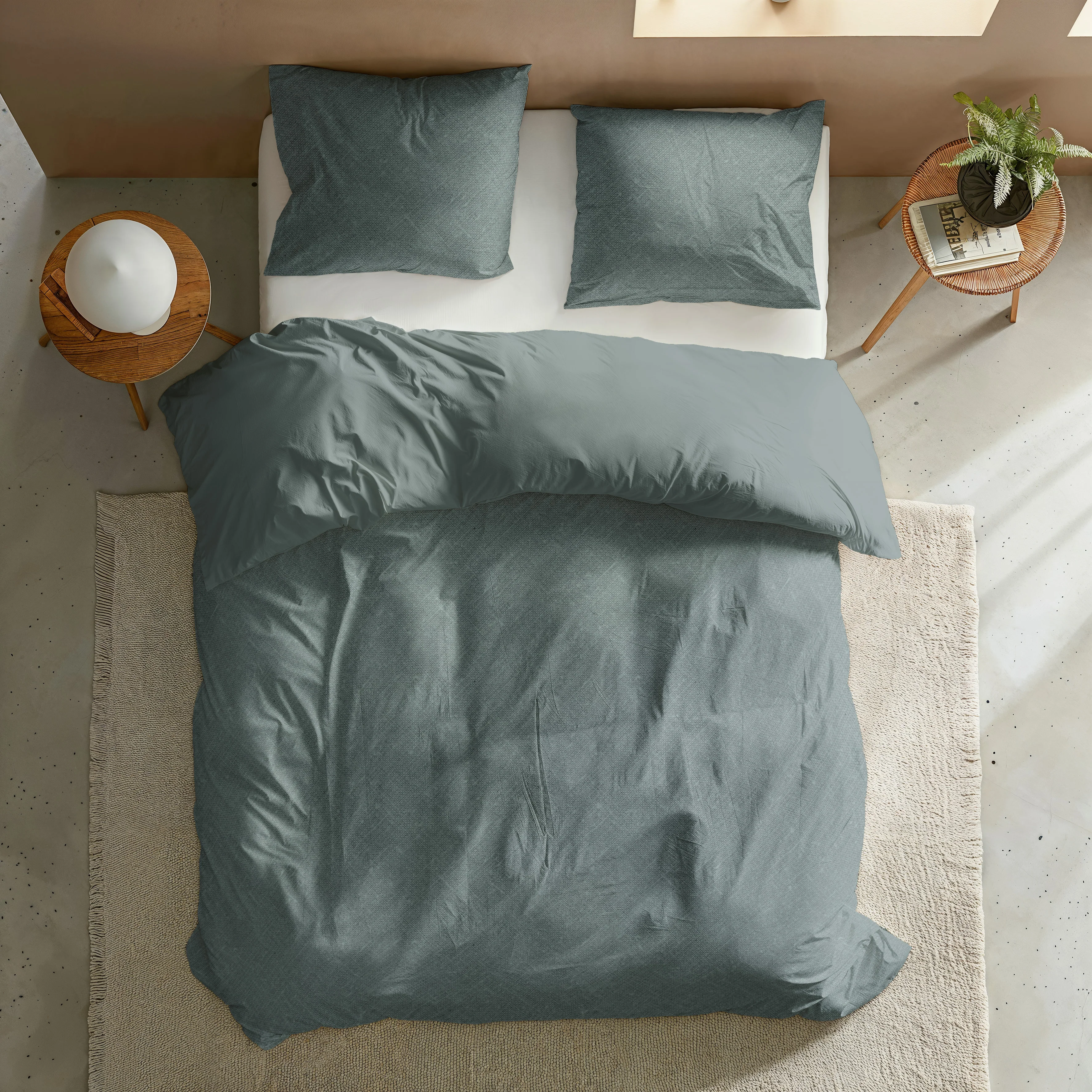 Dekbedovertrek Stonewash - Groen - Image 2