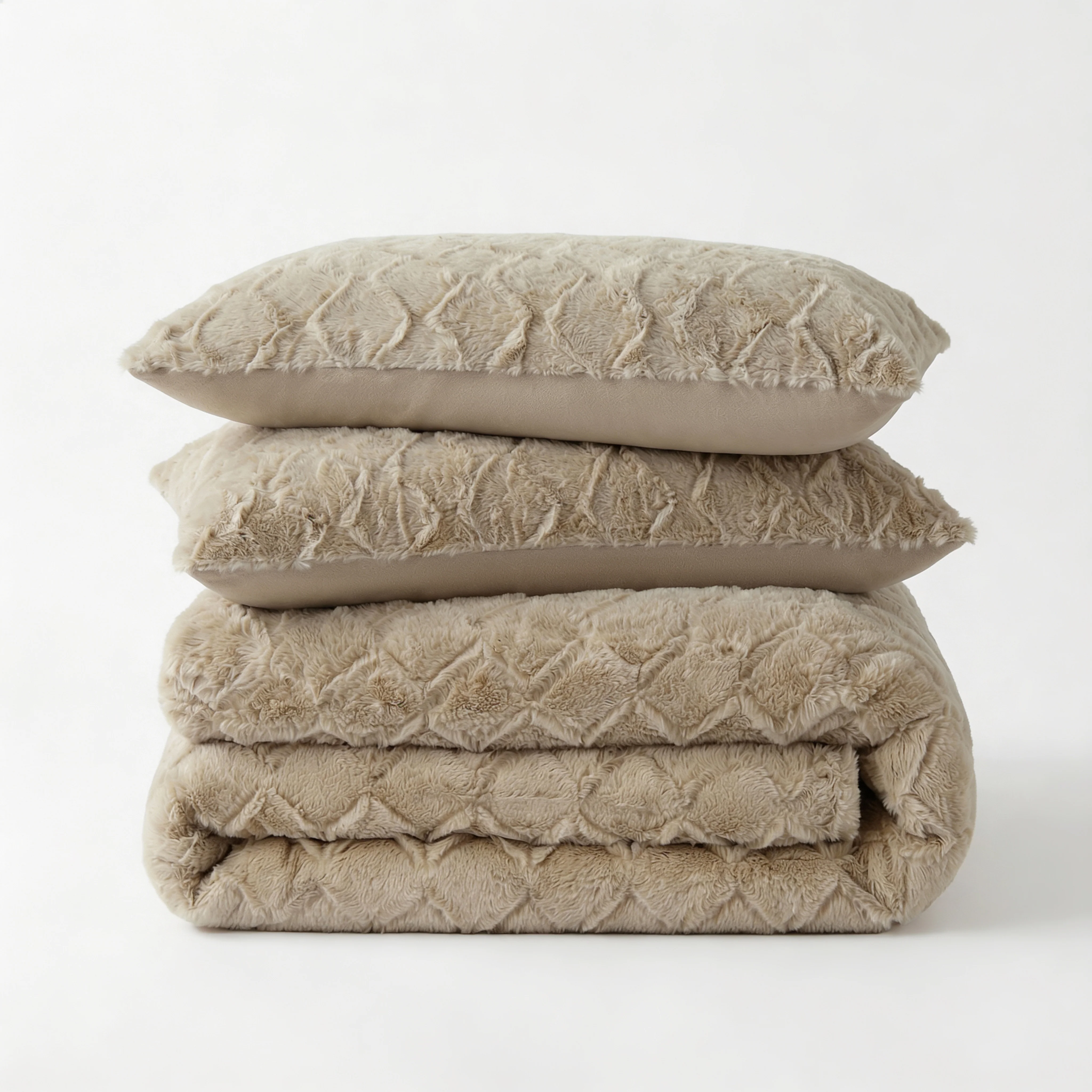 Dekbedovertrek Teddy Faux Fur Syon - Taupe