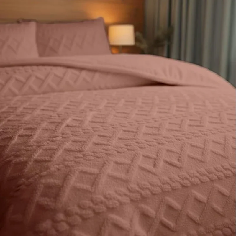 Dekbedovertrek Teddy Jacquard - Roze - Image 5