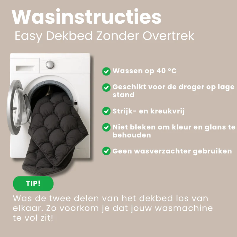 Easy Dekbed Zonder Overtrek - 4 Seizoenen - Taupe - Image 8