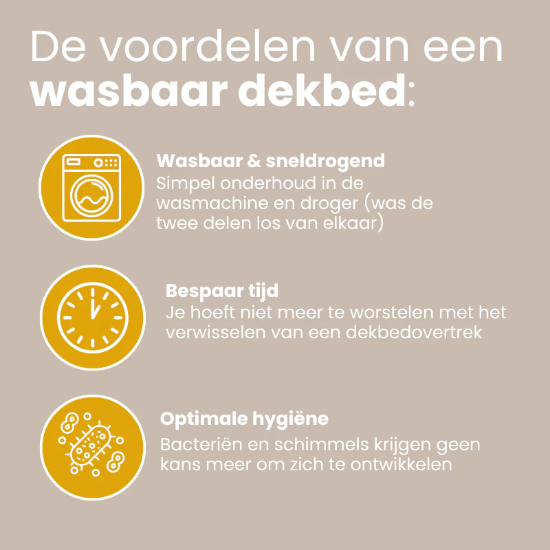 Easy Dekbed Zonder Overtrek - 4 Seizoenen - Taupe - Image 9