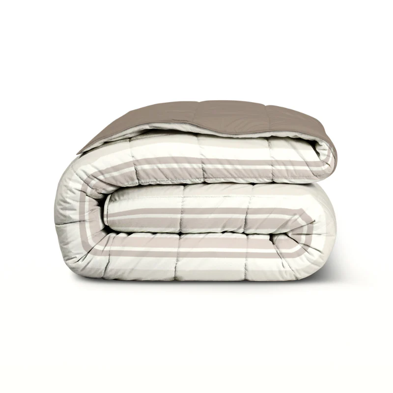 Easy Dekbed Zonder Overtrek - Horizontal Lines - Beige - Image 4