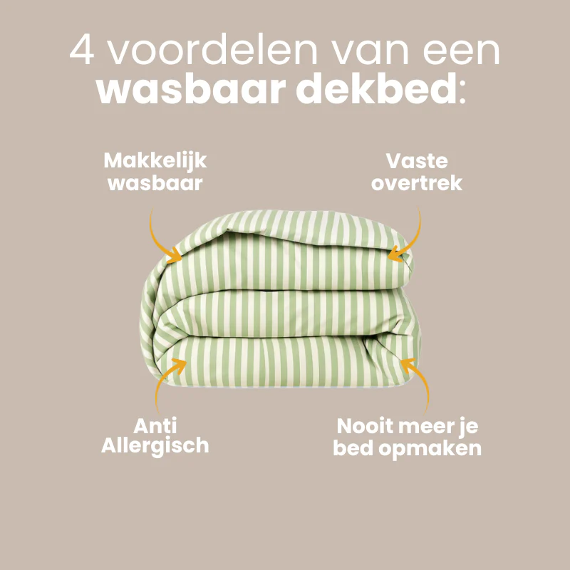 Easy Dekbed Zonder Overtrek - McGregor Streep - Groen - Image 3