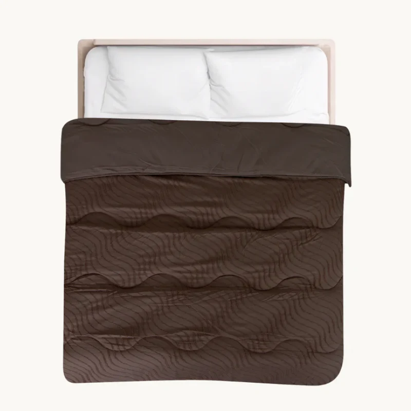 Easy Dekbed Zonder Overtrek -  Japandi Waves - Bruin - Image 7