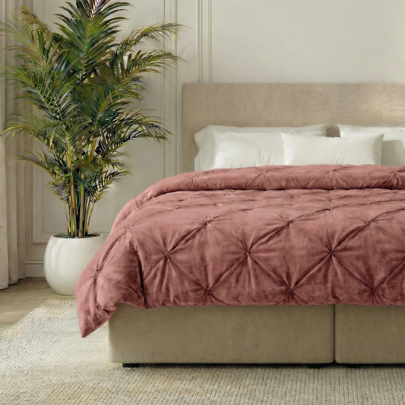 Easy Dekbed Diamond Pintuck - Roze - Image 4