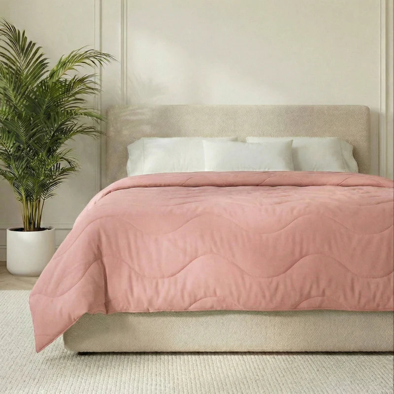 Easy Dekbed Zonder Overtrek Wave Uni - Roze - Image 2