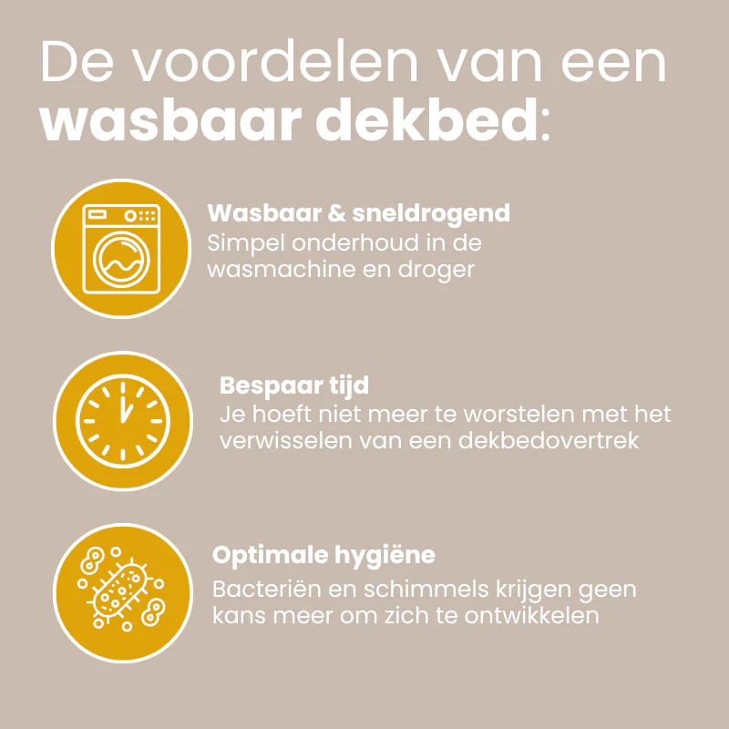 Easy Dekbed Zonder Overtrek - Waffle Band - Zand - Image 9
