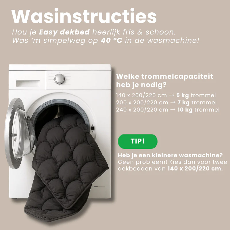 Easy Dekbed Zonder Overtrek - Waffle Band - Zand - Image 10