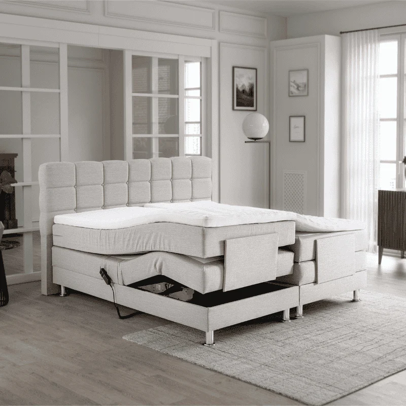 Elektrische Boxspring Arizona - Beige