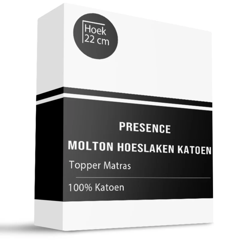 Molton Hoeslaken - 100% katoen - Topper