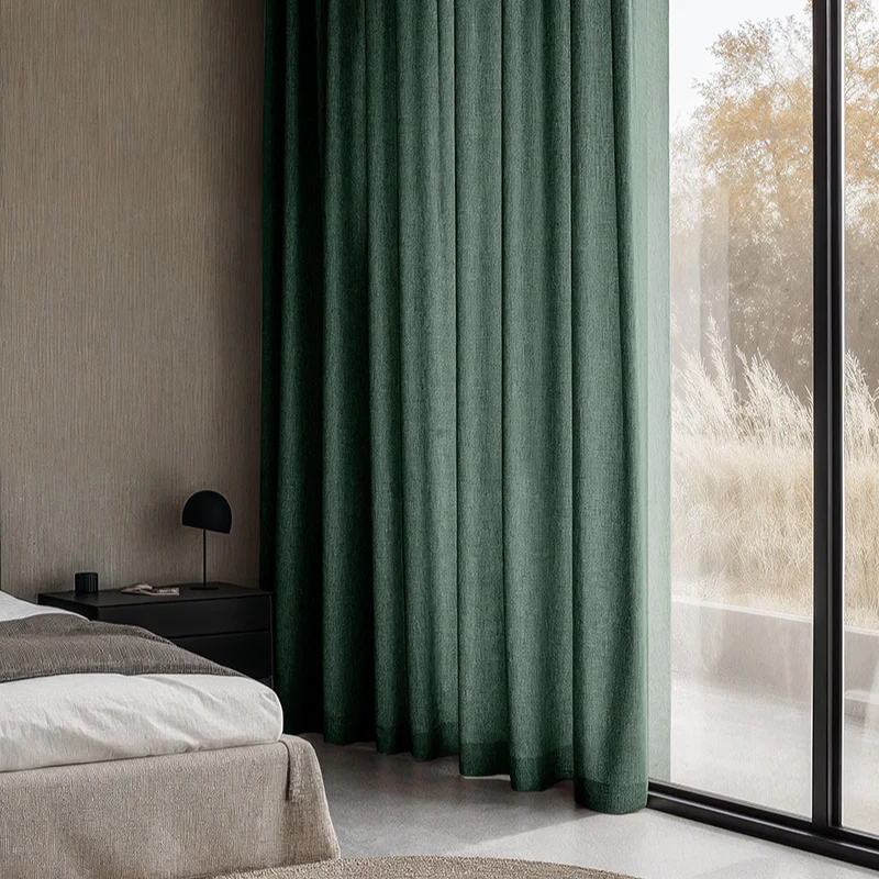 Gordijnen met Linnen Look - Haken of Ringen - Groen
