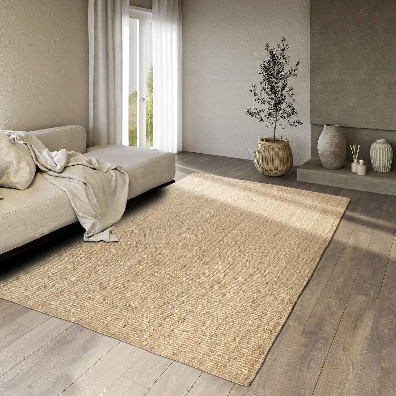 Handgeweven Jute Vloerkleed Rosalie - Naturel