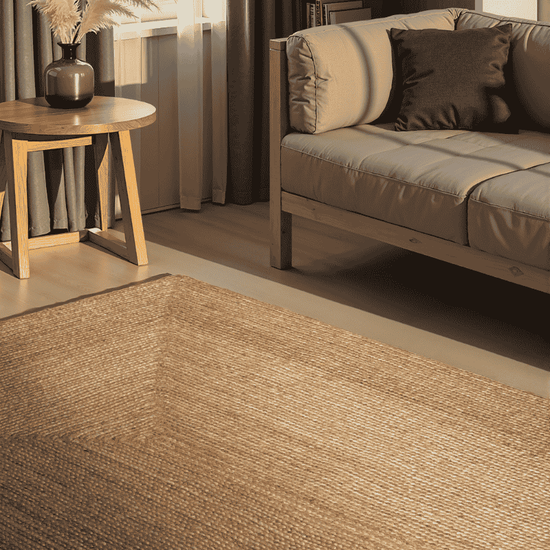 Handgeweven Jute Vloerkleed Sharmila - Bruin