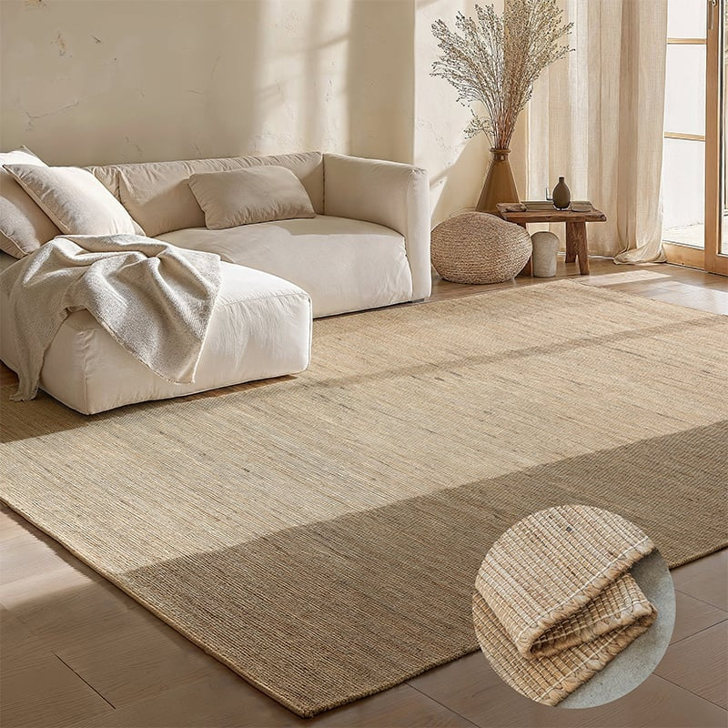 Jute Wol Katoen Vloerkleed  - Beige