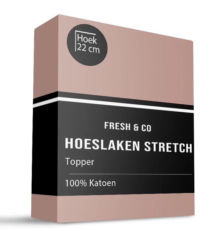 Topper Hoeslaken - Katoen Jersey Stretch - Terra
