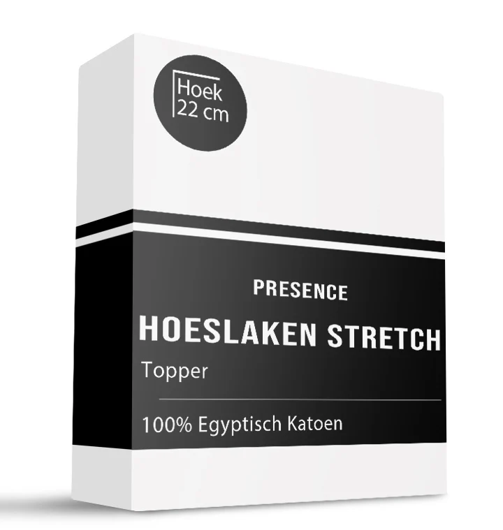 Topper Hoeslaken - Egyptisch Katoen Jersey Stretch - Wit