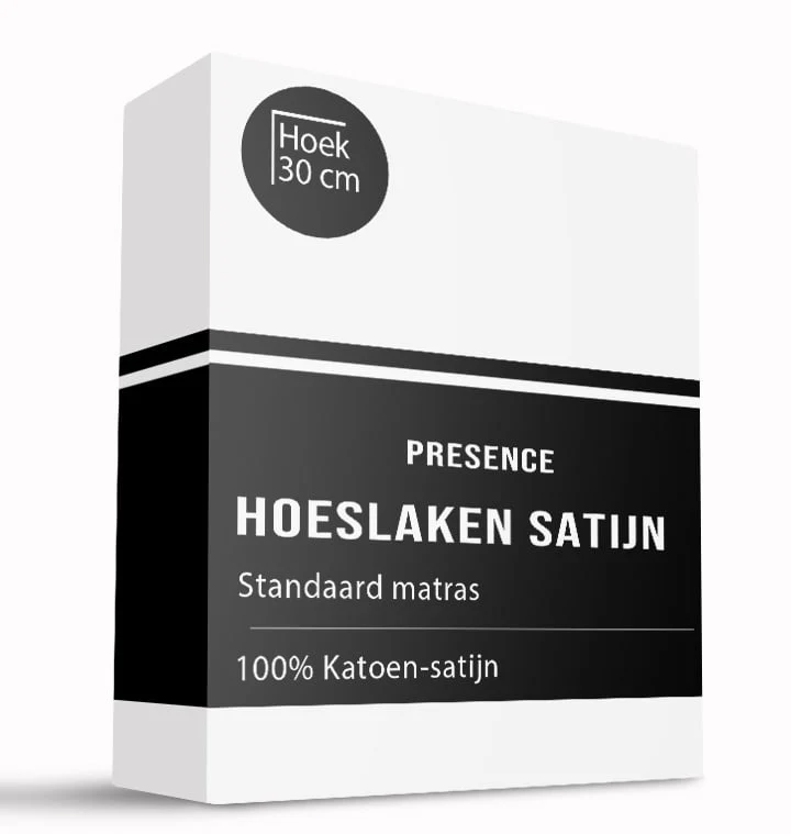 Hoeslaken - Katoen Satijn - Wit