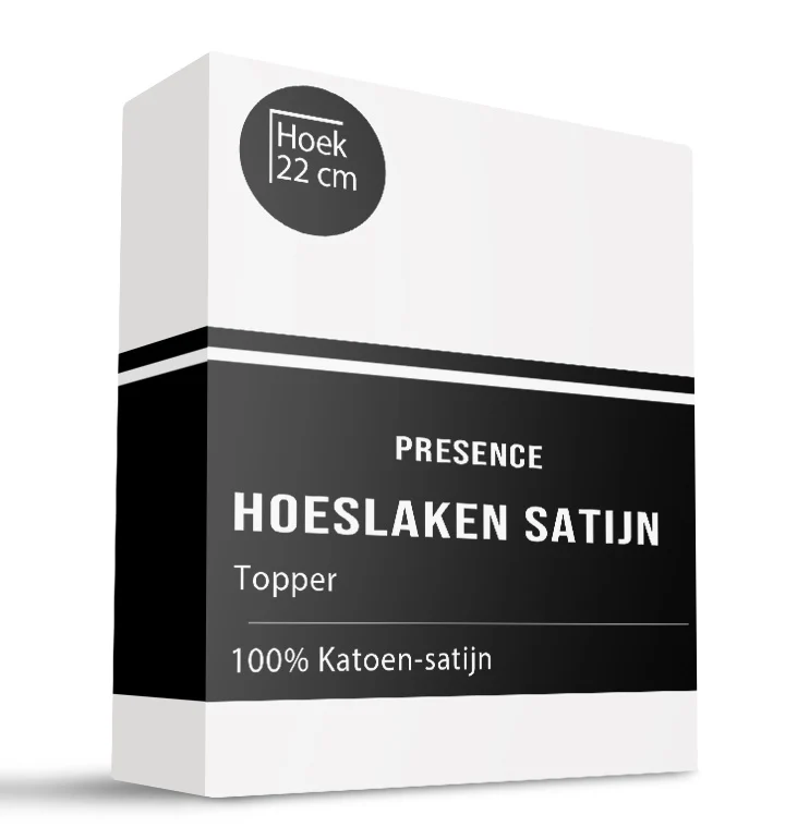 Topper Hoeslaken - Katoen Satijn - Wit