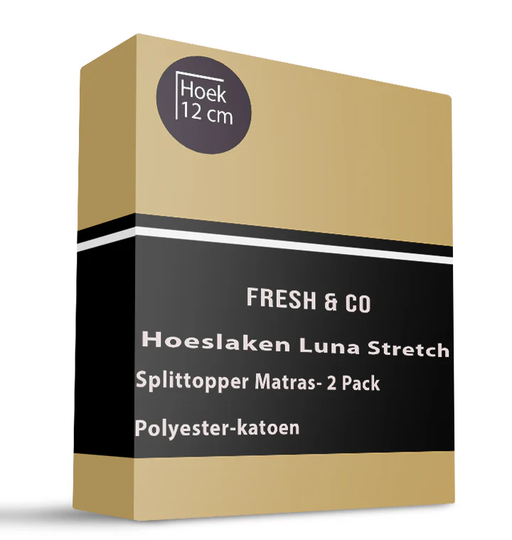 Splittopper Hoeslaken - Luna Stretch - 2-PACK