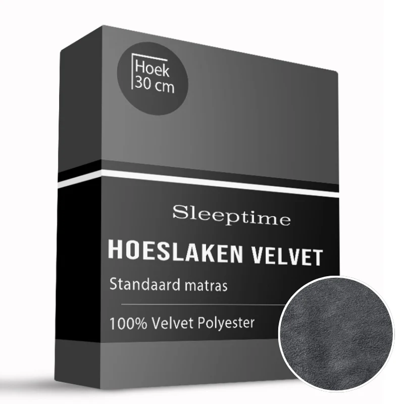 Hoeslaken - Velvet - Antraciet
