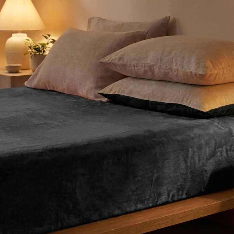 Hoeslaken Velvet - Zwart - Image 3