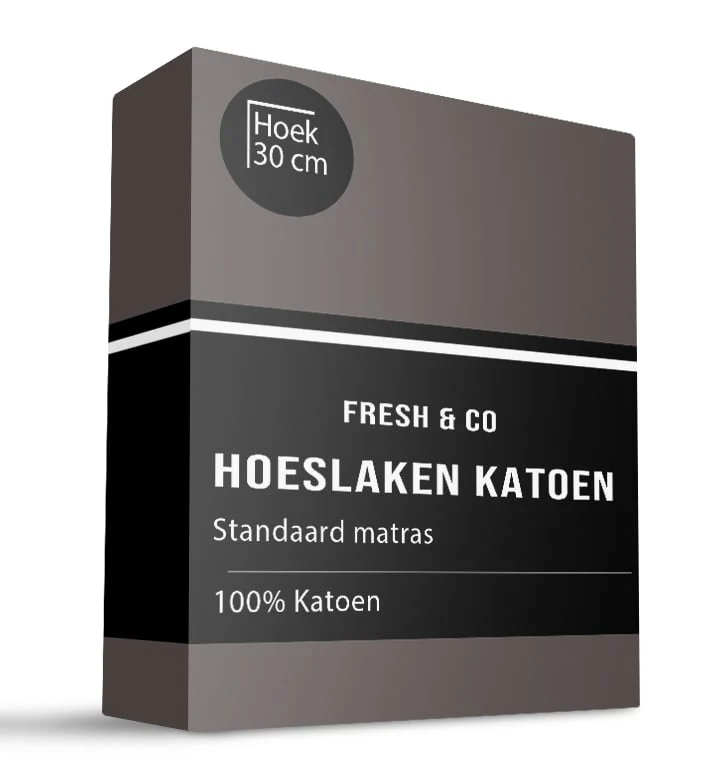 Hoeslaken - Katoen - Antraciet