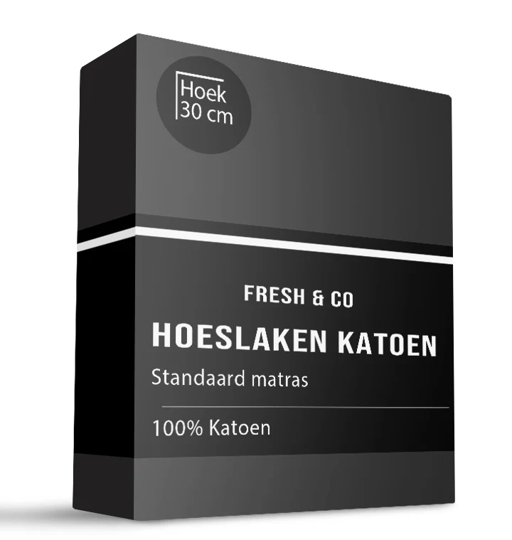 Hoeslaken - Katoen - Zwart