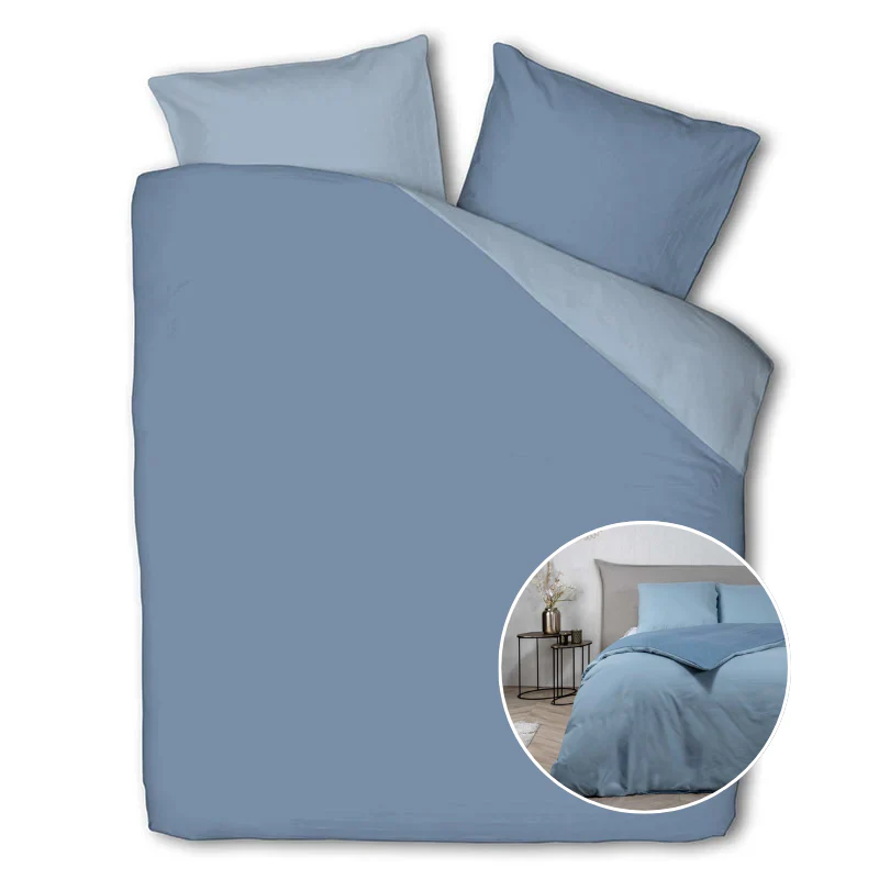 Dekbedovertrek Hotel Two Tone - Blauw