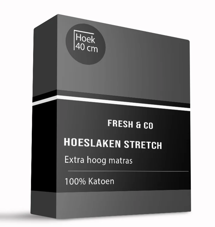 Hoeslaken - Katoen Jersey Stretch - Extra Hoog - Donker grijs