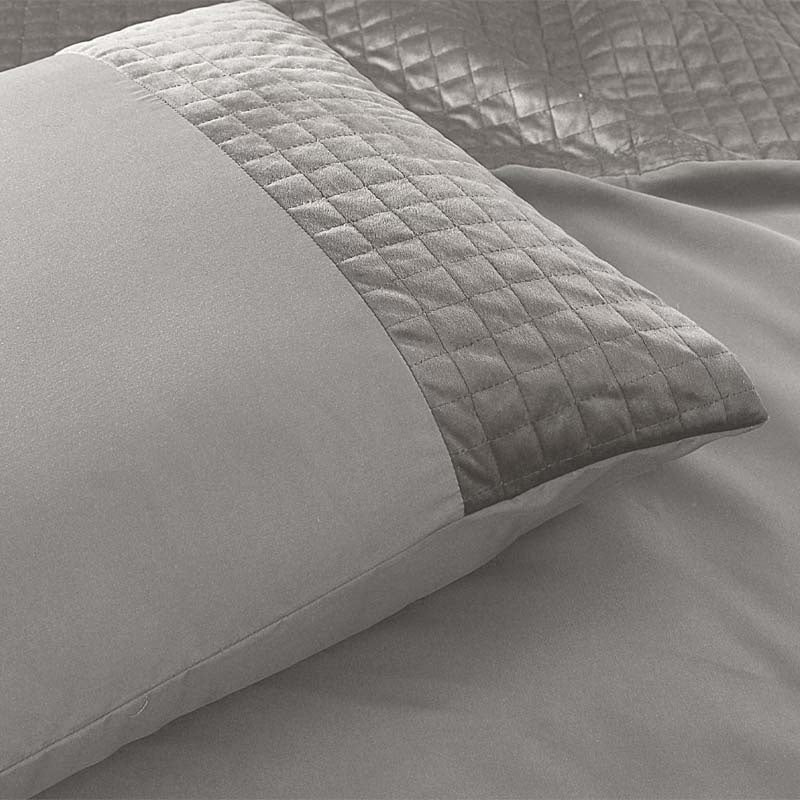 Kussenslopen - Velvet Band: 2-Pack - Grijs/Sand