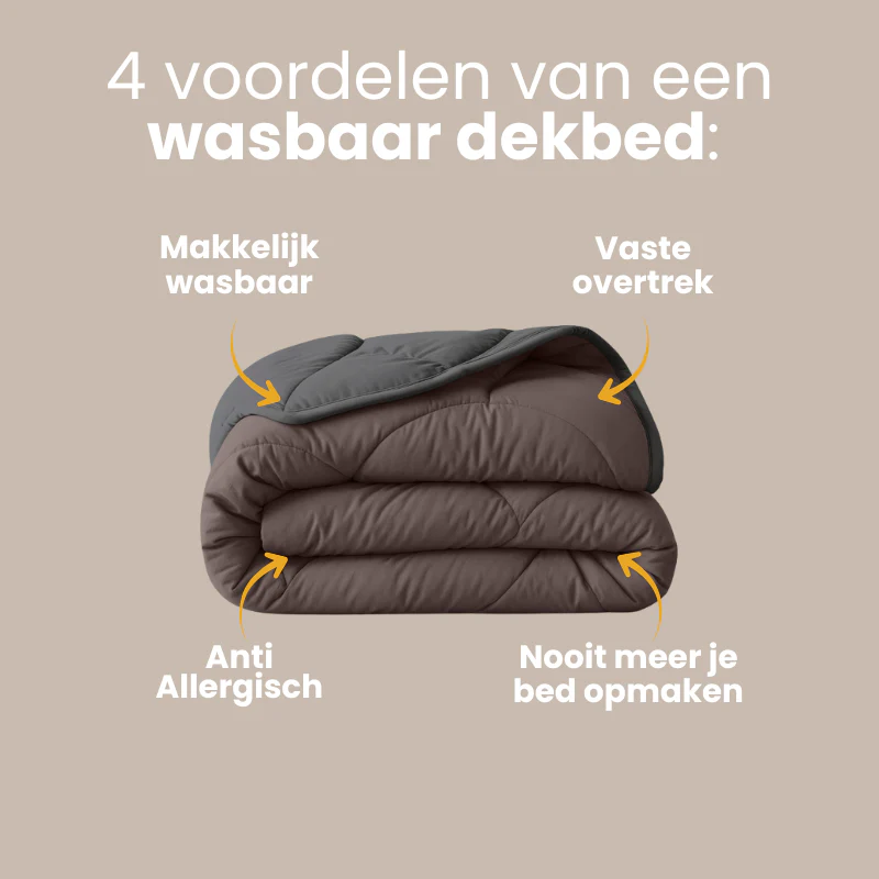 Lazy Dekbed Zonder Overtrek - Double Face - Bruin/Antraciet - Image 2
