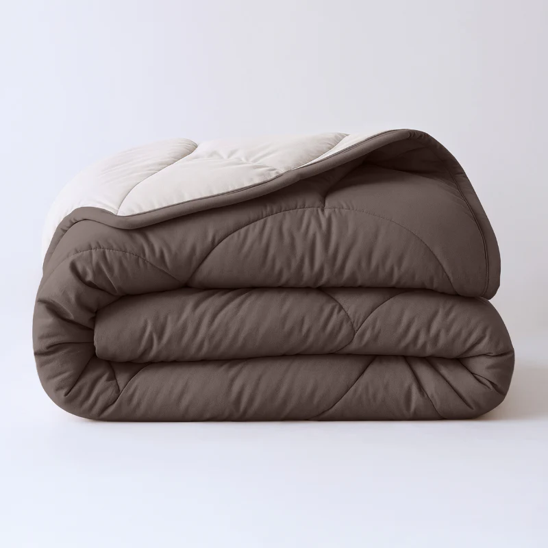 Lazy Dekbed Zonder Overtrek - Double Face - Bruin/Off White