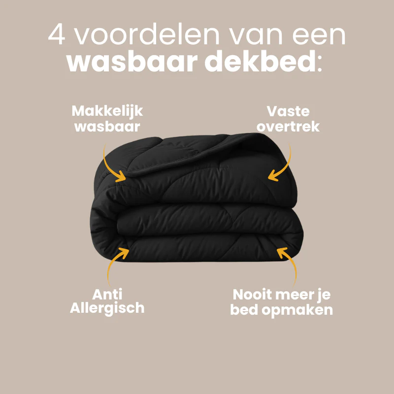 Lazy Dekbed Zonder Overtrek - Uni - Zwart - Image 2