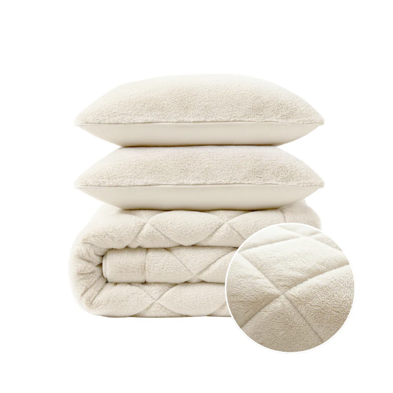 Lazy Dekbed Zonder Overtrek - Teddy Fur - Beige