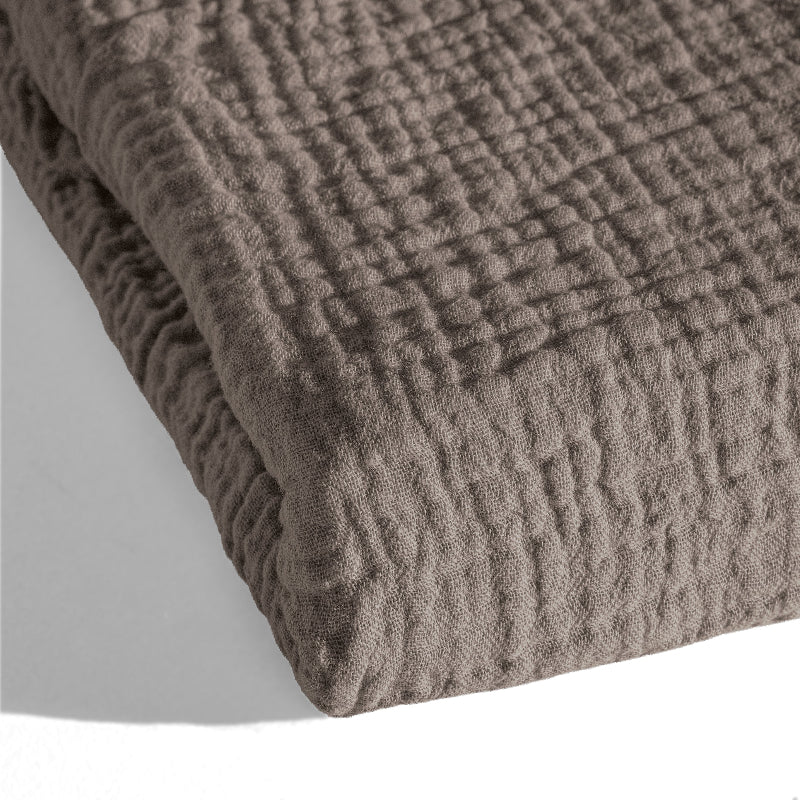 Lazy Dekbed Zonder Overtrek - Katoen Mousseline - Donker Taupe - Image 7