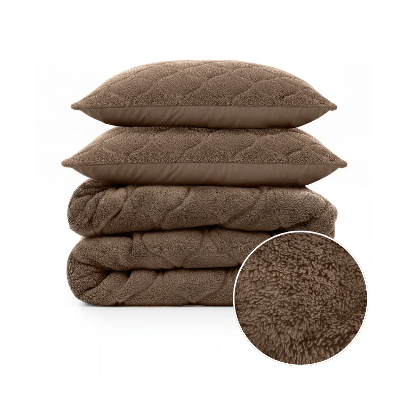 Lazy Dekbed Zonder Overtrek - Teddy - Taupe/Bruin