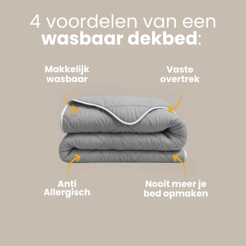 Lazy Dekbed Zonder Overtrek - Grijs - Image 2