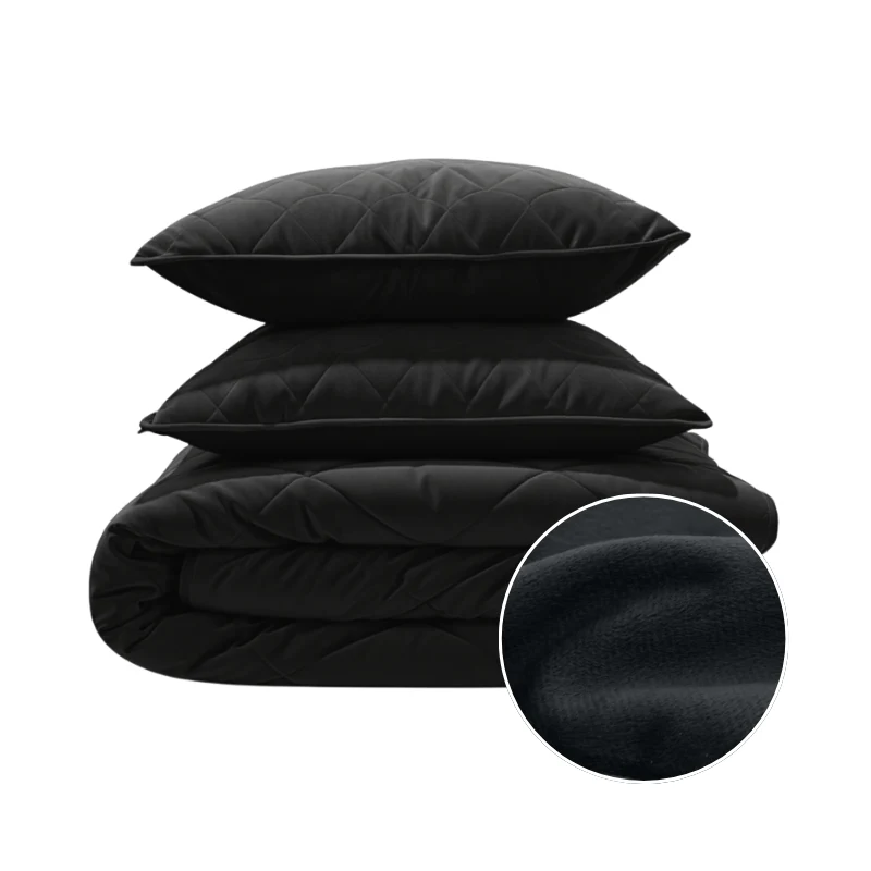 Lazy Dekbed Zonder Overtrek - Velvet - Zwart