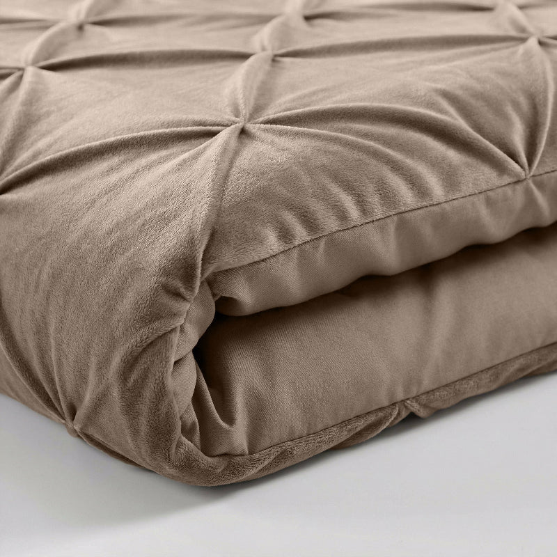 Lazy Dekbed Zonder Overtrek - Velvet Pintuck - Taupe - Image 5