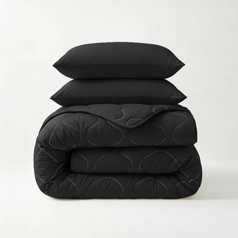 Lazy Dekbed Zonder Overtrek - Zwart
