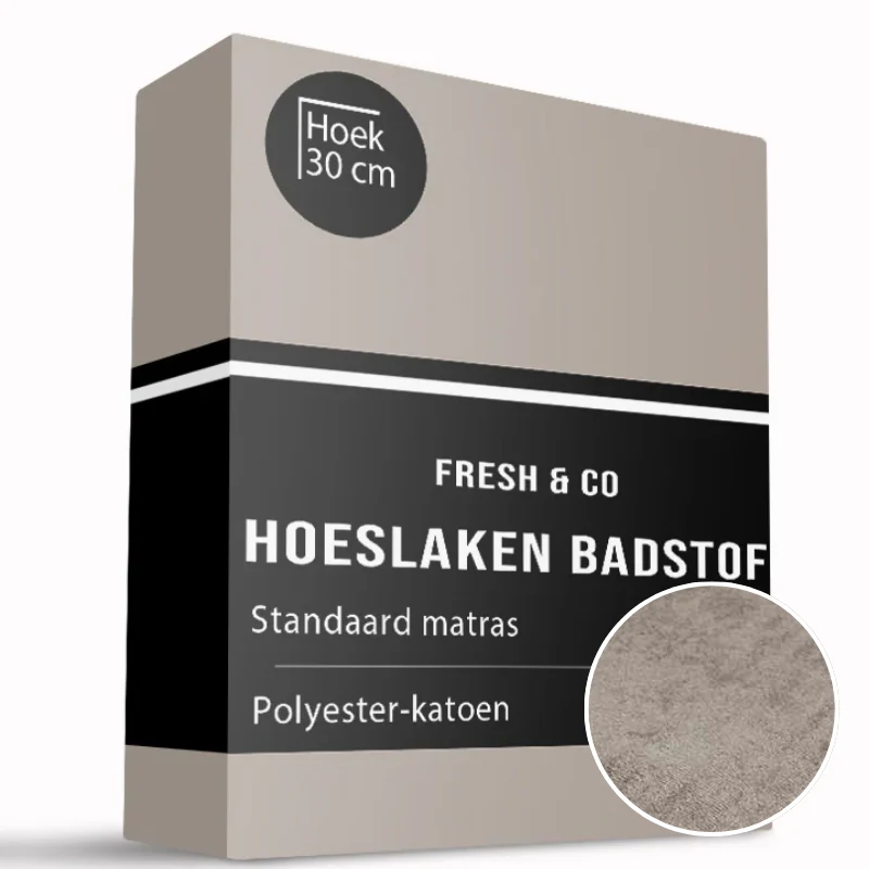 Hoeslaken - Badstof - Taupe