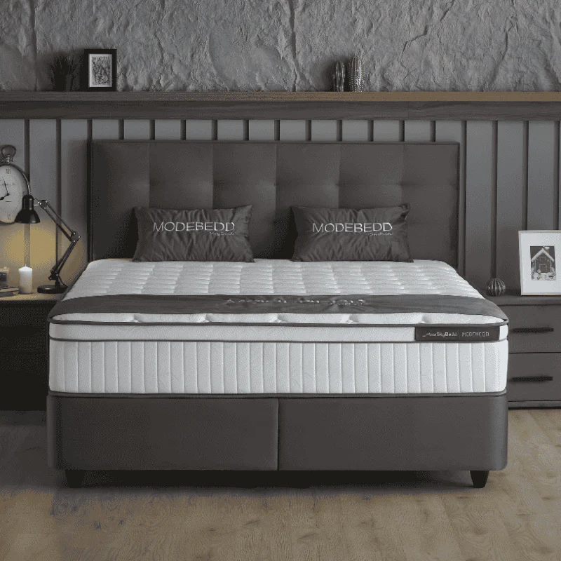 Boxspring met opbergruimte Modebedd - Antraciet